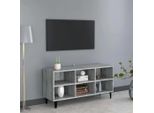 Maison Exclusive - Mobile Tv Con Gambe In Metallo Grigio Sonoma 103,5X30X50 Cm