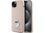 Karl Lagerfeld Klhcp15Msmhcnpp Iphone 15 Plus / 14 Plus 6.7 RóżOwy/Pink Silicone Choupette Metal Pin