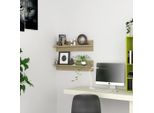Maison Exclusive - Mensole Da Parete 2 Pezzi Rovere Sonoma 80X11,5X18 Cm Materiale Ligneo