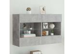 Maison Exclusive - Mobile Tv Con Luci Led Grigio Cemento 98,5X30X60,5 Cm