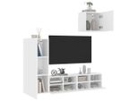 Maison Exclusive - Parete Attrezzata 4 Pezzi In Legno Composito Bianco