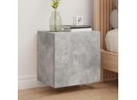 Maison Exclusive - Mobile Tv A Parete 2 Pezzi Grigio Cemento 40,5X30X40 Cm Materiale Ligneo