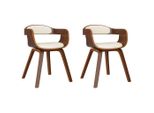 Syfax™ Sedie Da Pranzo 2 Pz In Legno Curvato E Pelle Finta