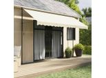 Maison Exclusive - Tenda Da Sole Retrattile Crema 400X150 Cm Tessuto E Acciaio