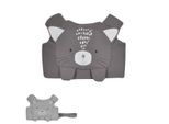 Kikkaboo Imbracatura Da Passeggio Per Bambini Lunghezza 90 Cm Imbracatura Di Sicurezza Per Bambini Ausilio Alla Deambulazione Stampa 3D Grigio
