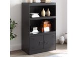 Maison Exclusive - Credenza Nera 67X39X107 Cm Acciaio