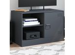 Maison Exclusive - Mobile Tv Antracite 67X39X44 Cm Acciaio
