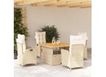 2025 Set Di Mobili Da Giardino Moderni Set Di Mobili Da Balcone Set Da Pranzo Da Giardino 5 Pezzi Con Cuscini Beige Poly Rattan - Set Di Mobili Da Giardino, Design 2203600 3Parcel