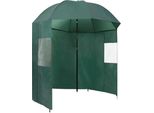 The Living Store Ombrello Da Pesca Verde 220X193 Cm