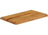 Vidaxl Piano Da Tavolo Con Bordo Ad Albero 50X40X3,8 Cm In Legno Massiccio Di Mango