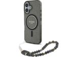 Guess Guhmp16Shgcrelsk Iphone 166.1 Czarny/Czarny Custodia Rigida Iml Glitter Con Cinturino Perla Magsafe