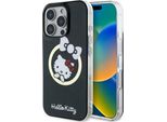 Hello Kitty HKHMP16XHFLBK Custodia Rigida Nera Per Iphone 16 Pro Max 6,9" Custodia Protettiva Iml Fun Bow Magsafe"