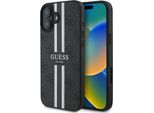 Guess Guhmp16Sp4Rpsk Custodia Rigida Per Iphone 16 6.1 Czarny/Nero 4G A Strisce Stampate Magsafe