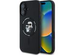 Karl Lagerfeld Klhmp16Mscmkcrhk Iphone16 Plus 6.7 Czarny/Nero Custodia Rigida In Silicone Karl&Choupette Anello Magsafe