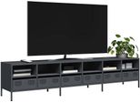 Maison Exclusive - Mobile Tv Antracite 202X39X43,5 Cm Acciaio Laminato A Freddo