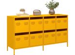 Maison Exclusive - Credenza Giallo Senape 135X39X73,5 Cm Acciaio Laminato A Freddo