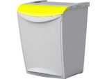 Cestino Denox Ekosystem Per Rifiuti Differenziati 25 L, Giallo - Plastica
