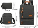 Set Di Zaini Da 3 Pezzi Per Uomo E Donna �C Zaino Per Laptop, Borsa A Tracolla, Piccola Borsa Per Viaggi, Scuola, Affari, Lavoro, Università (Fino A 14,5 Cm)