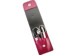 Set Manicure Solingen* Da 4 Pezzi Con Custodia In Vera Pelle, Forbici Per Unghie, Lima, Pinzette E Bacche