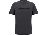 Santini Logo Maglietta A Maniche Corte Grigio S Uomo,Donna Grigio S