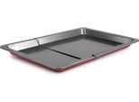 Teglia Da Forno Estensibile Ibili-Karamel, Acciaio Al Carbonio, 38-51X33X3,2 Cm, Rosso/Nero