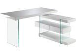 Scrivania Angel Cerdá In Legno Bianco E Vetro Temperato 3002