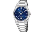 Festina F20083/2 Orologio Swiss Made Da Uomo In Acciaio Inossidabile Con Data Argento