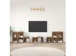 Maison Exclusive - Set Mobile Tv Da Parete 8 Pezzi In Legno Di Rovere Artigianale