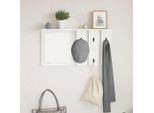 Maison Exclusive - Appendiabiti Da Parete Con Ripiano Bianco 85 X 10 X 45 Cm
