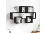 Maison Exclusive - Mensola Da Parete Effetto Rovere Nero 82 X 15 X 51 Cm Materiale Ligneo