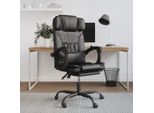 The Living Store Sedia Da Ufficio Con Funzione Reclinabile In Ecopelle Nera