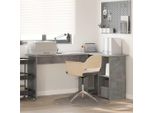 Maison Exclusive - Scrivania In Cemento Grigio 142 X 102 X 73 Cm Materiale Ligneo