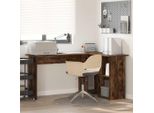 Maison Exclusive - Scrivania Rovere Affumicato 142 X 102 X 73 Cm Materiale Ligneo