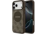 Etui Guess 4G Circle Classic Logo Magsafe Na Iphone 17 Pro Max - BrąZowe