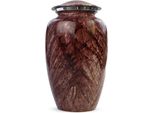 Urna Xxl In Metallo - 3,5 Litri - Per Ceneri Umane E Animali - Urna Decorativa In Marrone