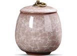 Mini Urna Luxe 170 Ml In Ceramica - Rosa - Per Le Ceneri Di Animali Domestici O Persone - Urna Decorativa