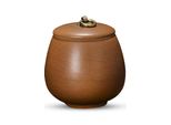 Urna Luxe Mini 170 Ml In Ceramica - Marrone Opaco - Per Ceneri Umane E Animali - Urna Decorativa