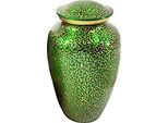 Urna Xxl In Metallo - 3,5 Litri - Urna Decorativa Unica Per Ceneri Umane E Animali - Colore Verde