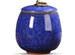 Mini Urna Luxe 170 Ml In Ceramica Per Ceneri Umane E Animali - Urna Decorativa Blu