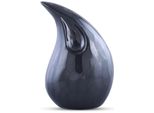 Urna A Goccia 400 Ml In Alluminio - Elegante Urna Di Cremazione Per Ceneri Umane E Animali - Nero