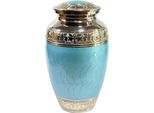Urna Xxl In Metallo - 3,5 Litri - Urna Unica Per Ceneri Umane E Animali - Urna Commemorativa Blu