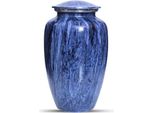 Urna Xxl In Alluminio - 3,5 Litri - Moderna Urna Decorativa Blu Per Umani E Animali Domestici - Conservazione Dell'ase Di Alta Qualità