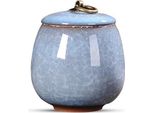 Luxe Mini Urn 170 Ml - Urna In Ceramica Per Persone E Animali Domestici - Blu Hemel - Urna Commemorativa Decorativa
