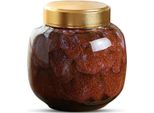 Urna Luxe Mini 210 Ml In Ceramica - Urna Decorativa Marrone Per Ceneri Umane E Animali