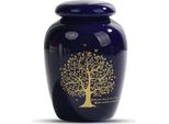 Mini Urna Funeraria Luxe Da 50 Ml - Mini Urna Ace Blu Per Animali E Persone - Urna Commemorativa Di Alta Qualità