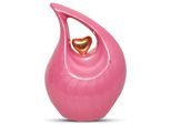 Urna A Goccia 800 Ml - Urna In Metallo Per Ceneri Umane E Animali - Rosa - Urna Decorativa Unica Nel Suo Genere