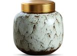 Luxe Mini Urn 210 Ml - Urna In Ceramica Per Ceneri Umane E Animali - Urna Decorativa Verde