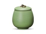 Urna Luxe Mini 170 Ml In Ceramica Verde Chiaro Opaco - Per Ceneri Umane E Animali - Urna Decorativa