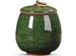 Mini Urna Luxe 170 Ml In Ceramica Per Persone E Animali Domestici - Urna Decorativa Verde Per La Conservazione Delle Ceneri