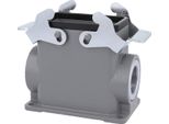 04300100267 Harting Han 10B Custodia A Base Alta, Uscita Cavi Laterale 2Xm25, Con 2 Traverse M25 A Vite